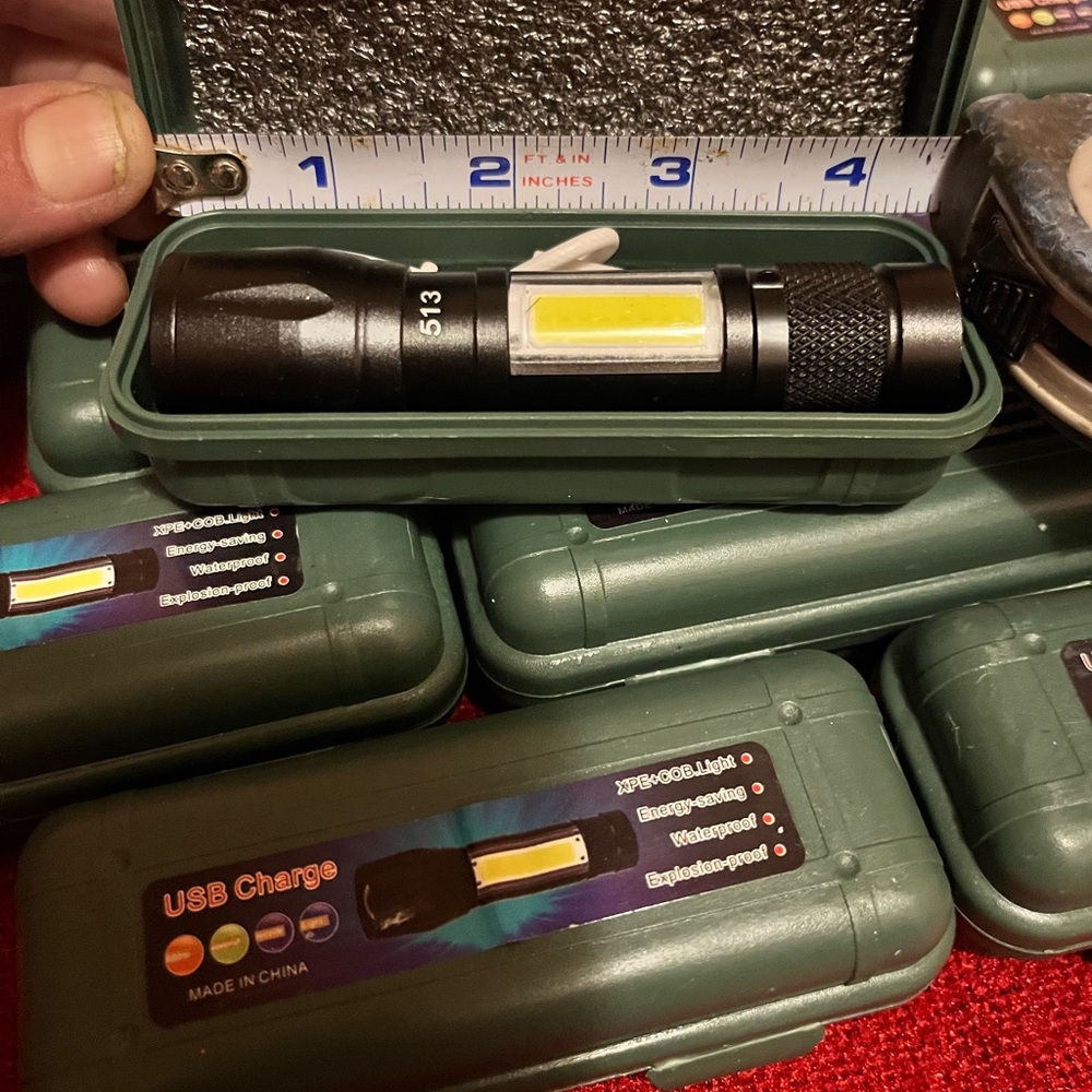 Mini Black USB Rechargeable Flashlight
